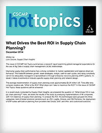 What Drives the Best ROI in Supply Chain Planning?