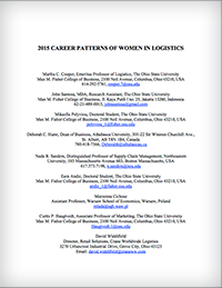 Career Patterns of Women in Logistics 2014