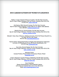 Career Patterns of Women in Logistics 2015