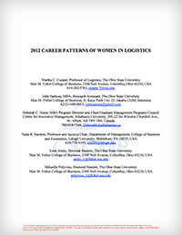 2012 Career Patterns of Women in Logistics